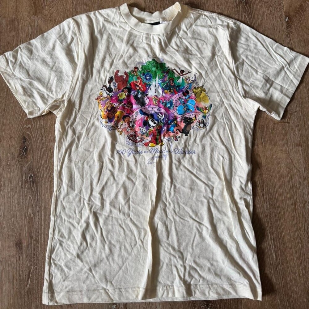 Disney 100th Anniversary 100 Years Of Music And Wonder T Shirt Size S
